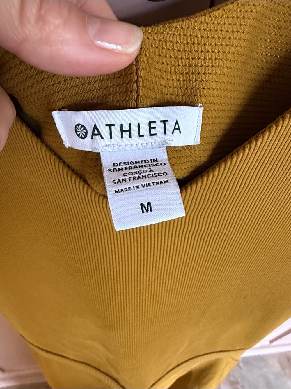 Athleta Ryder Classic V-Neck A-Line Dress in Olive Green (M) - Picture 2 of 5